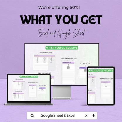 Administration Training Compliance Record Template | Excel & Google Sheets | Training Tracker | Employee Compliance Log