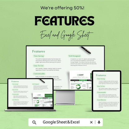 IT Procurement Tracking Dashboard Sheet Template | Excel and Google Sheets | Purchase Order & Supplier Management Tool
