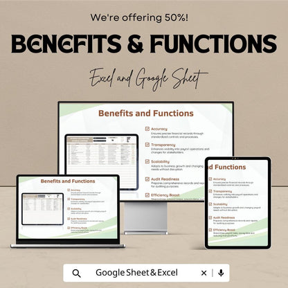 Payroll Accounting Internal Control Template | Payroll Control Sheet | Payroll Compliance Template | Internal Control Spreadsheet