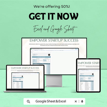 Startup Company Budget Template | Google Sheets & Excel Spreadsheet for Financial Planning | Business Budgeting Tool