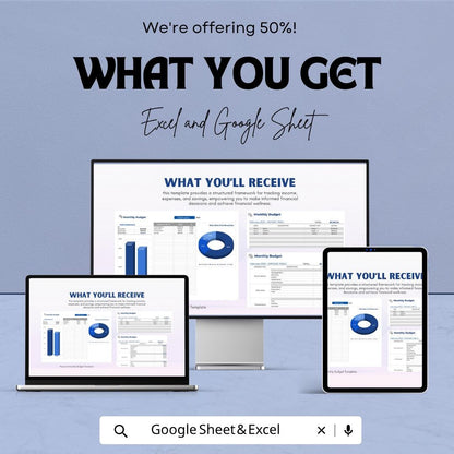 Personal Monthly Budget Template | Budget Planner Spreadsheet | Income & Expense Tracker | Personal Finance Dashboard