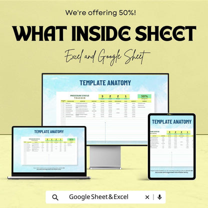 Financial Procedure Status Tracker Template | Excel & Google Sheets | Workflow Tracker, Compliance Status Log, Finance Process Monitor