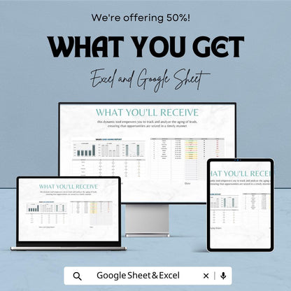 Sales Lead Aging Report Template |  Lead Pipeline Aging Analysis | Sales Follow-Up Tracker | Sales Lead Status Report