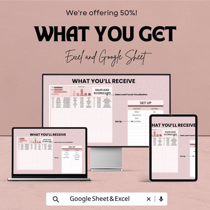 Sales Lead Scorecard Template | Lead Tracking Spreadsheet | Sales Pipeline Tracker | Excel & Google Sheets | Lead Management Sheet