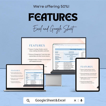 Event Budget Template | Event Planning Budget Planner | Wedding Budget Spreadsheet | Party Expense Tracker | Editable Template