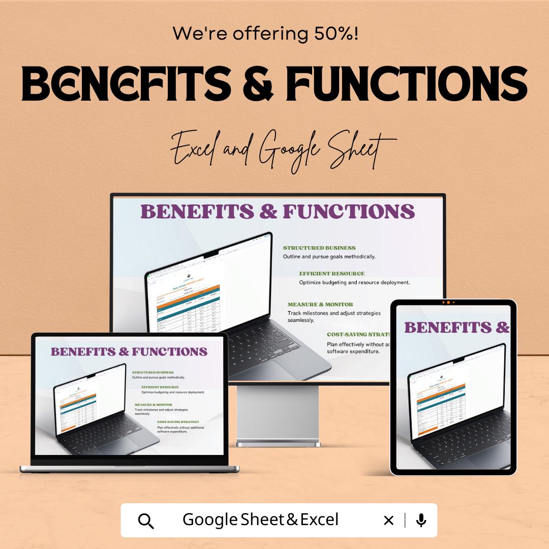 Real Estate Property Sheet Template | Excel & Google Sheets | Rental Property Tracker | Property Management Spreadsheet