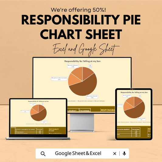 Responsibility Pie Chart Sheet - Excel & Google Sheets Template for Tracking Accountability and Role Distribution