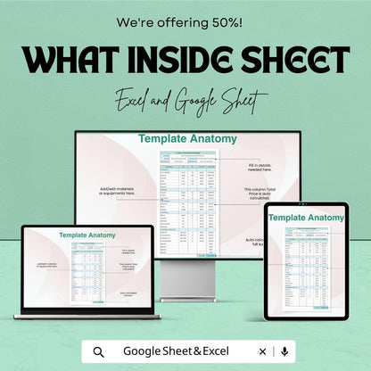 Editable Construction Cost Estimate Template | Construction Budget Spreadsheet | Building Cost Calculator | Excel & Google Sheets |