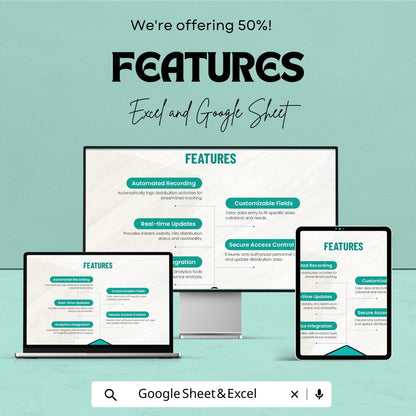 Sales Collateral Distribution Log Template | Marketing Asset Tracker | Excel & Google Sheets Template
