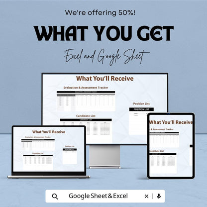 Recruitment Scorecard Template | Hiring Evaluation Scorecard | Candidate Assessment Spreadsheet |  Interview Rating Sheet