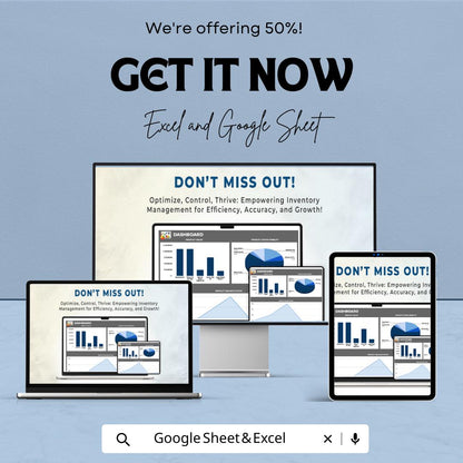 Inventory Control Sheet Template Excel, Stock Management sheet, Inventory Tracker, Product Management Dashboard, Google Sheets Inventory Log