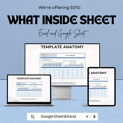 Expense Forecast Template | Business Expense Planner | Budget Forecast Spreadsheet | Excel & Google Sheets