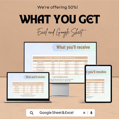 Budget Forecasting Template | Business Budget Planner | Revenue Expense Tracker | Financial Forecast Spreadsheet | Excel and Google Sheets