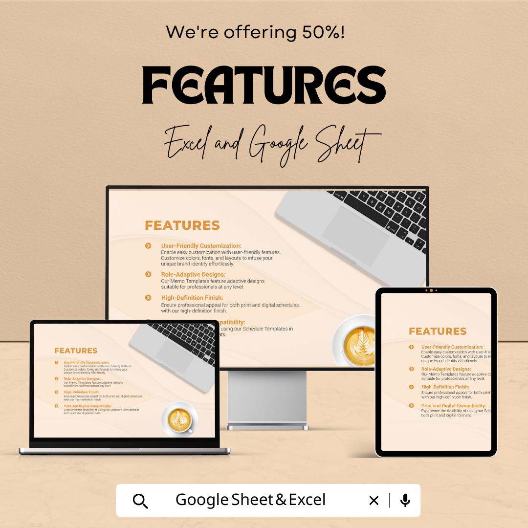 Look Ahead Schedule Sheet – Excel and Google Sheet Template | Task & Time Management Planner | 50% Off