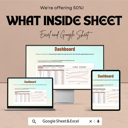 Dynamic Line Chart Sheet - Google Sheet | Visual Data Insights | Trend Analysis, Financial Chart Template, Sales Chart, Profit Tracker