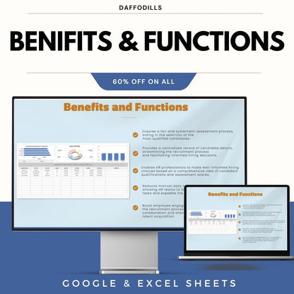 Candidate Final Score Compilation HR Template, Hiring Evaluation Sheet, HR Scoring Dashboard, Recruitment Scorecard