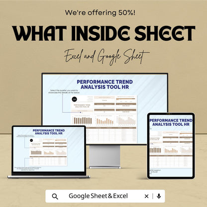 Performance Trend Analysis Tool | HR Template for Excel & Google Sheets | Employee Performance Dashboard | HR Analytics
