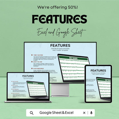 Debt Tracker Template | Excel & Google Sheets | Monthly Debt Spreadsheet | Personal Finance Planner | Debt Payoff Tracker