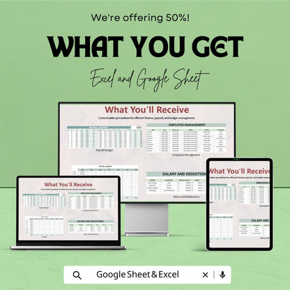 Finance Payroll Budget Planning Sheet - Google Sheet Template | Budget Planner for Payroll Expenses | Automated Financial Management Tool