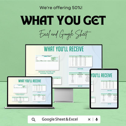 Business Income and Expense Tracker Template | Excel & Google Sheets | Small Business Finance, Monthly Income Expense Spreadsheet
