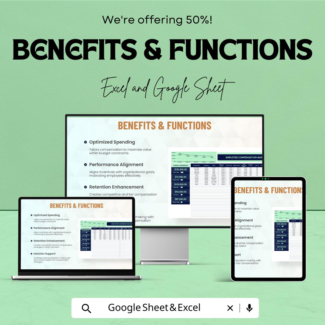 Finance Employee Compensation Model Template | Employee Salary Planner | HR Compensation Sheet | Payroll Strategy Template