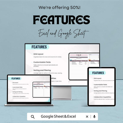 To Do List Spreadsheet Template | Daily Task Planner | Productivity Tracker | Task Management Spreadsheet | Personal Organizer |
