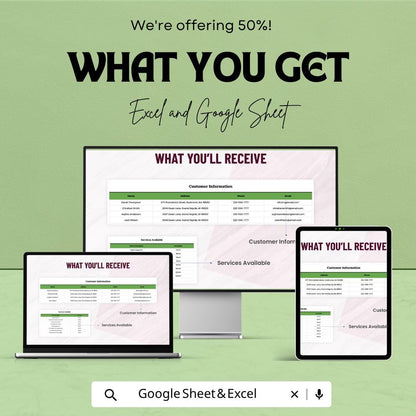 Printable Auto Repair Estimate Template | Garage Repair Quote Spreadsheet | Mechanic Service Estimate Form | Auto Shop Invoice Tracker |