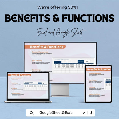 Finance Credit Compliance Tracking Template | Credit Monitoring Spreadsheet | Compliance Tracker | Financial Compliance Tool