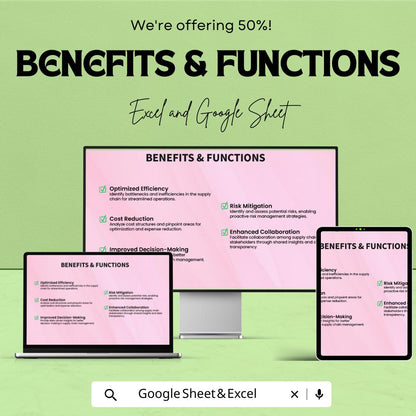 Supply Chain Analysis Template | Supply Chain Dashboard for Excel and Google Sheets | Logistics & Inventory Analytics