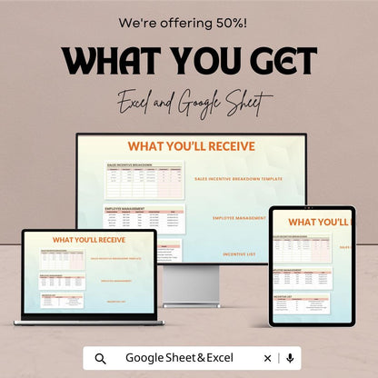 Sales Incentive Breakdown Template | Excel & Google Sheets | Commission Tracker | Sales Bonus Calculator | Incentive Plan Spreadsheet