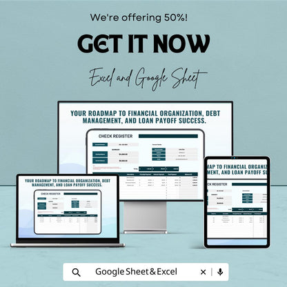 Check Register for Loan Repayments Template | Loan Payment Tracker | Debt Payoff Register | Finance Tracker | Loan Organizer