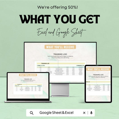 Health and Safety Legal Compliance Training Timeline Sheet | Google Sheets Template | Employee Safety & Training Tracker | Instant Download