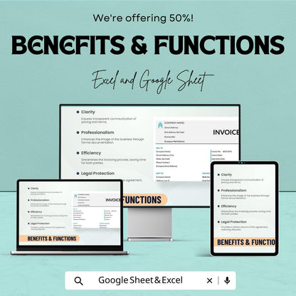 Basic Proforma Invoice Template | Excel & Google Sheet | Business Invoice Format | Editable Proforma Bill Template | Printable Invoice Sheet