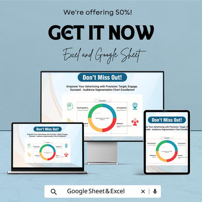 Audience Segmentation Chart Template | Marketing Audience Analysis Tool | Advertising Strategy Planner |  Marketing Template