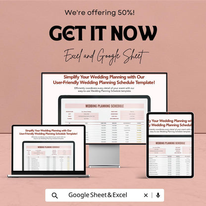 Wedding Planning Template  | Wedding Planner Google Sheets | Wedding Checklist & Timeline | Bridal Organizer