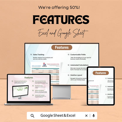 Retail Profit and Loss Sheet for Small Business | Google Sheet Template | Track Revenue & Expenses | Profit Loss Statement Template
