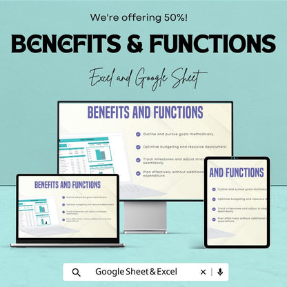 Project Plan Budget Template | Project Budget Planner | Business Expense Tracker | Financial Planning Spreadsheet | Project Management Tool