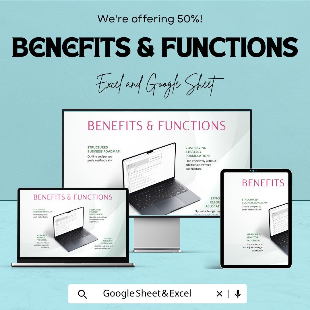 Printable SMART Goals Template | Goal Setting Worksheet | Goal Planner Spreadsheet | Productivity Planner