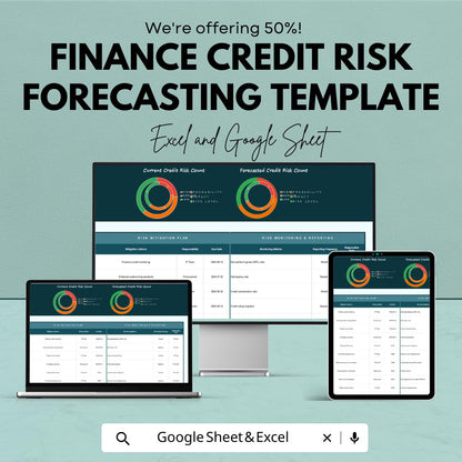 Finance Credit Risk Forecasting Template | Credit Risk Analysis Excel Sheet | Google Sheets Risk Tracker | Financial Planning Template