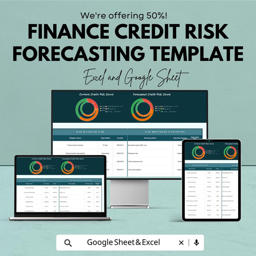 Finance Credit Risk Forecasting Template | Credit Risk Analysis Excel Sheet | Google Sheets Risk Tracker | Financial Planning Template
