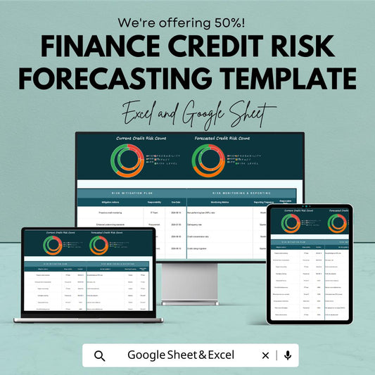Finance Credit Risk Forecasting Template | Credit Risk Analysis Excel Sheet | Google Sheets Risk Tracker | Financial Planning Template