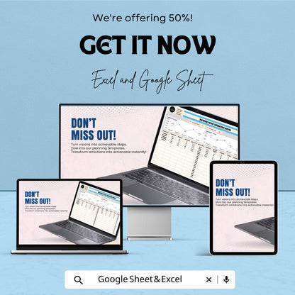 Marketing Partner Collaboration Metrics Sheet | Excel & Google Sheet | 50% OFF | Performance Tracking and Goal Setting Template