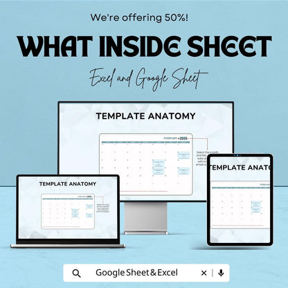 Email Marketing Content Calendar Sheet - Excel and Google Sheet Template for Email Campaign Scheduling & Tracking - Marketing Planner