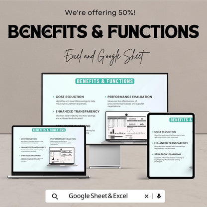 Administration Procurement Savings Report Template | Cost Savings Tracker, Procurement Analysis, Financial Reports