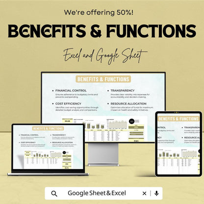 Health & Safety Campaign Budget Tracker Template | Excel and Google Sheets | Safety Budget Planner | HSE Campaign Cost Tracker