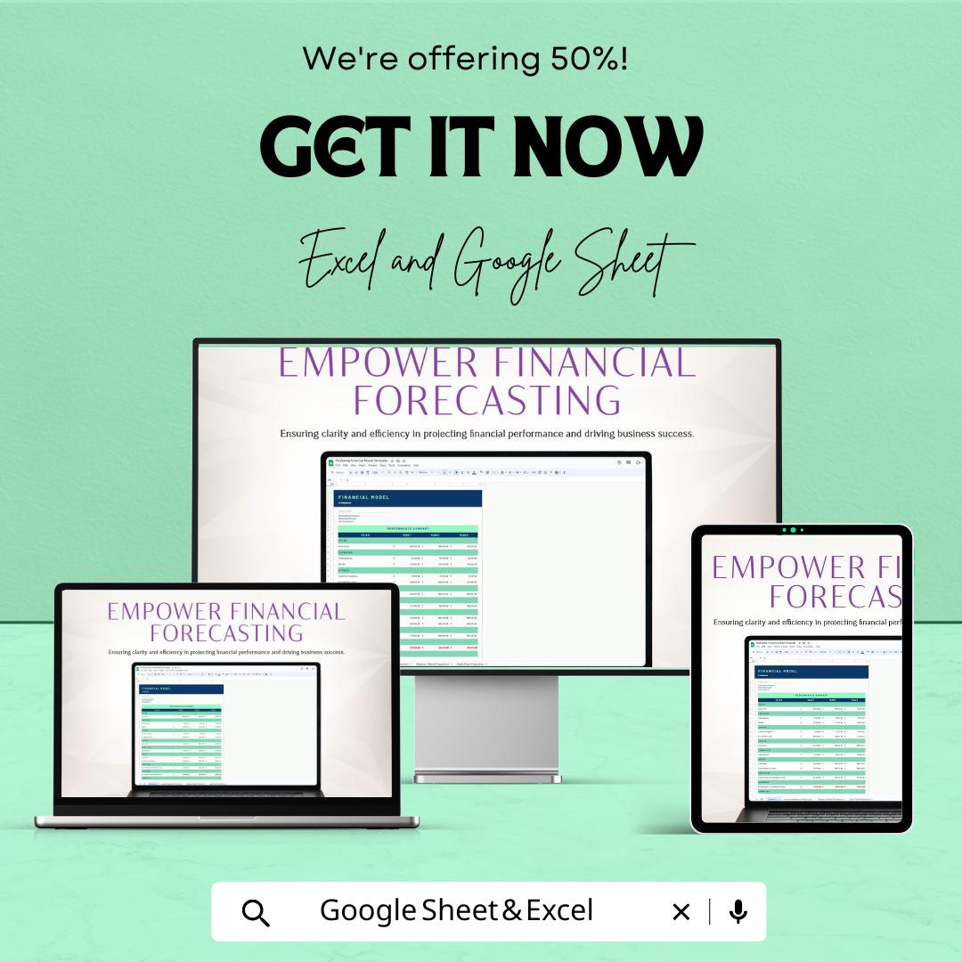 Proforma Financial Model Template | Business Financial Plan Excel & Google Sheets | 3-Year Financial Projection