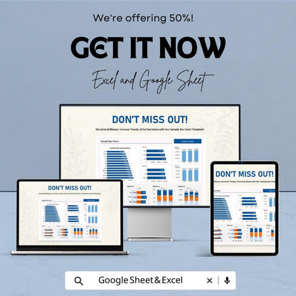 Sample Bar Chart Template , Data Visualization Spreadsheet, Sales Dashboard Chart Template, Editable Bar Graph Report Tracker