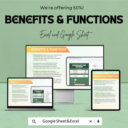 Accounting Asset Audit Preparation Template | Asset Audit Checklist | Audit Readiness Tracker | Accounting Audit Tool