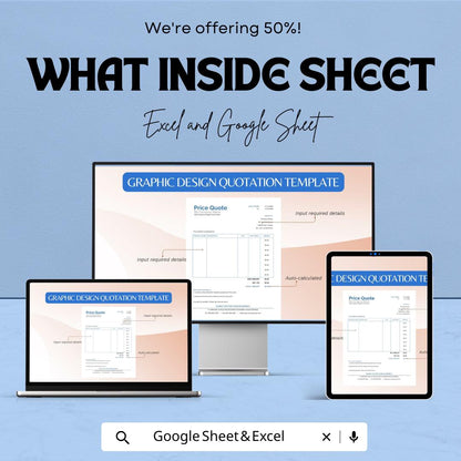 Blank Price Quotation Sheet | Editable Excel & Google Sheets Template | Customizable Quote Form | Instant Download for Business