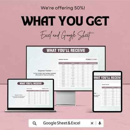 Account Budget Efficiency Analysis Sheet Template | Expense Tracker | Monthly Budget Planner | Financial Report Dashboard